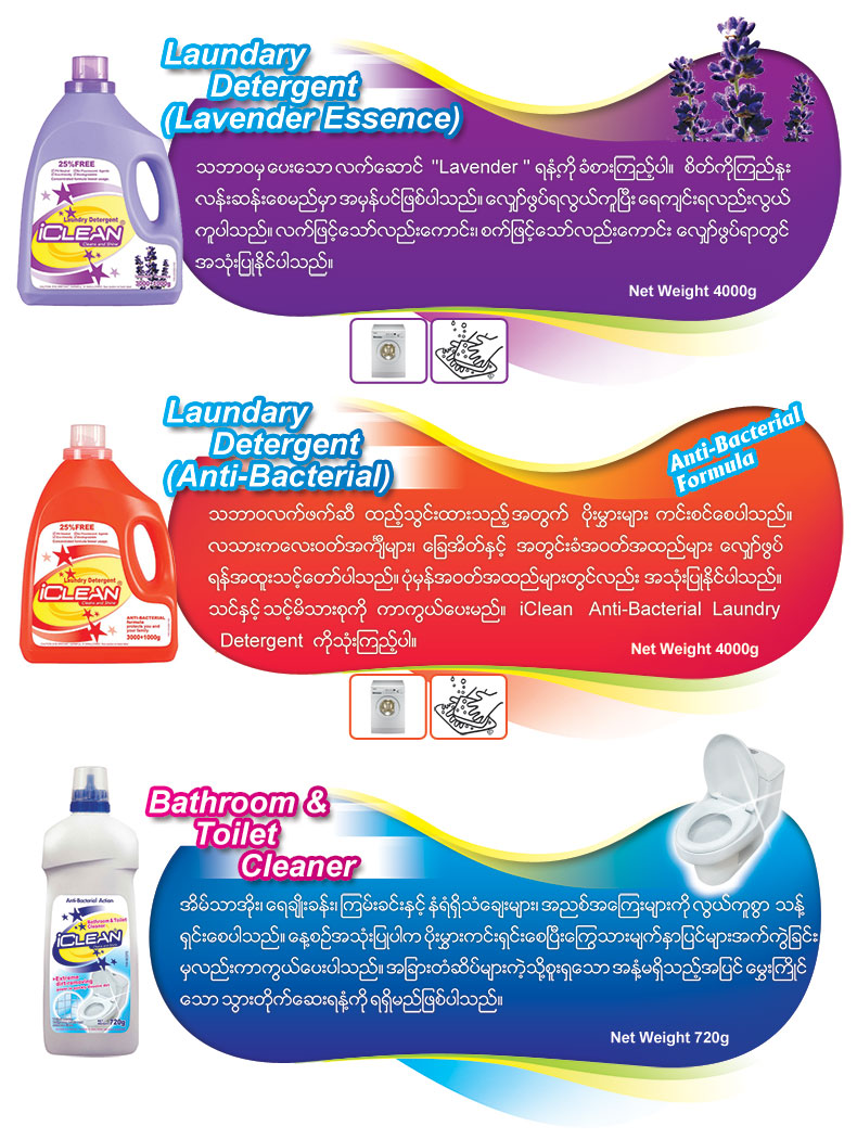 iClean - Cleans and Shine - Laundary Detergent, Kitchen Cleaner, Bathroom & Toilet Cleaner and Dishwashing Liquid
